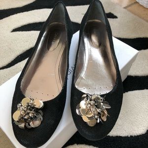Calvin Klein Maxee textured silky suede flats